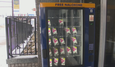 Outdoor naloxone vending machine installed in Downtown Pittsburgh