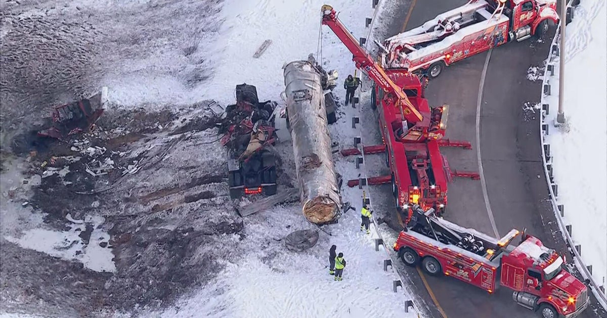 Driver dies after tanker truck overturns in Bucks County, Pennsylvania State Police say
