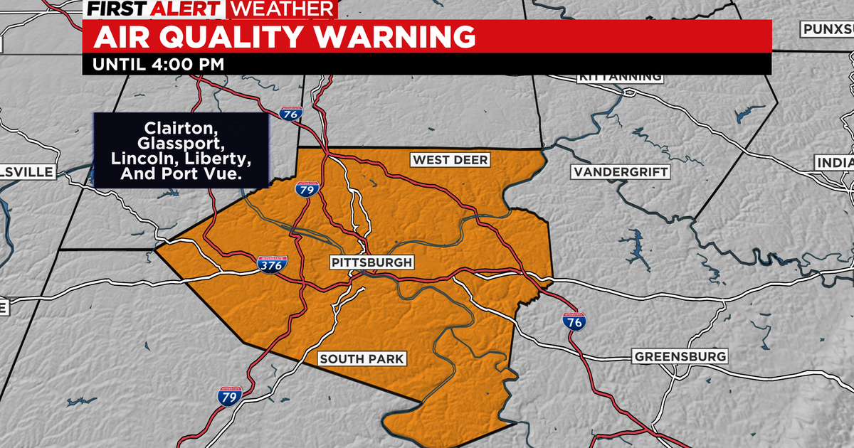 Code Orange Air Quality Action Day declared for parts of Allegheny County on Saturday