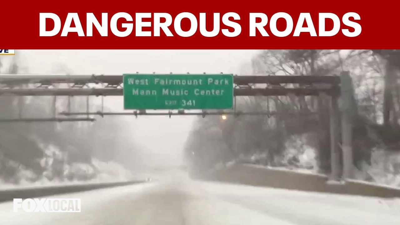 Philadelphia road conditions becoming dangerous amid snowstorm