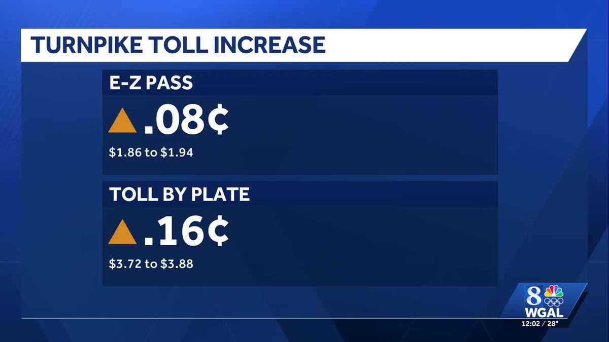 Pennsylvania Turnpike tolls to increase starting January 4