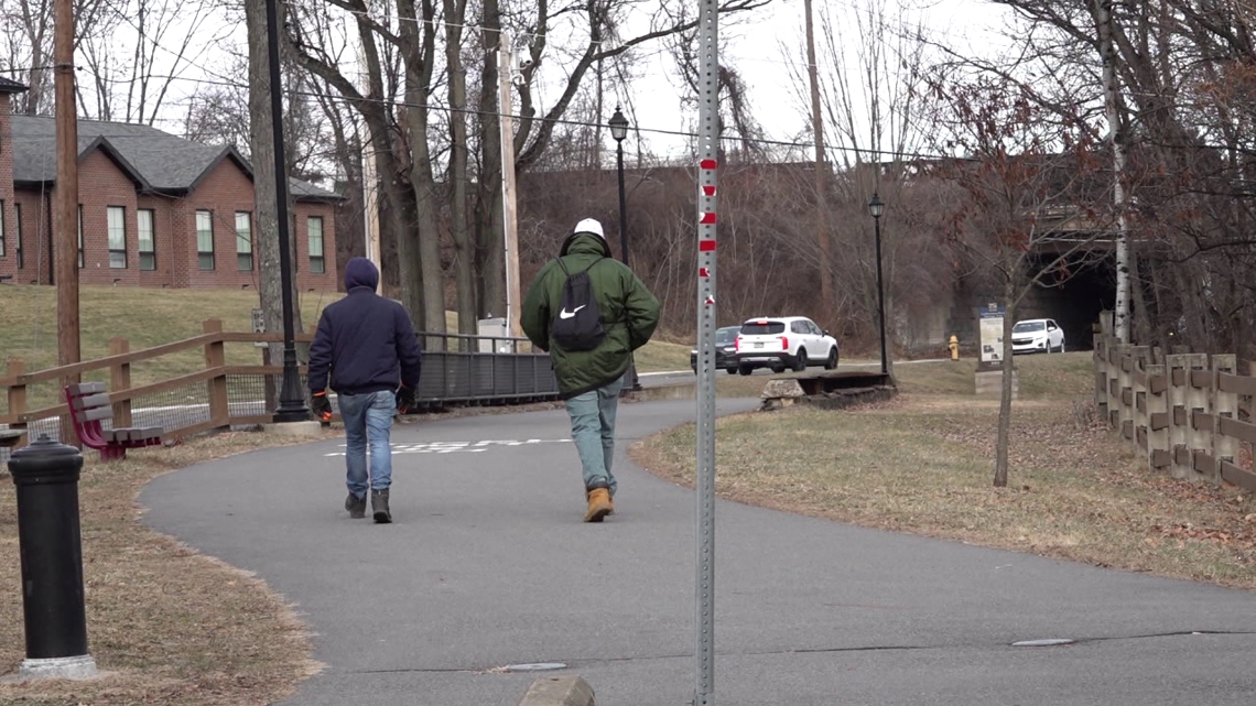 Trail walkers brave the cold in Lackawanna County