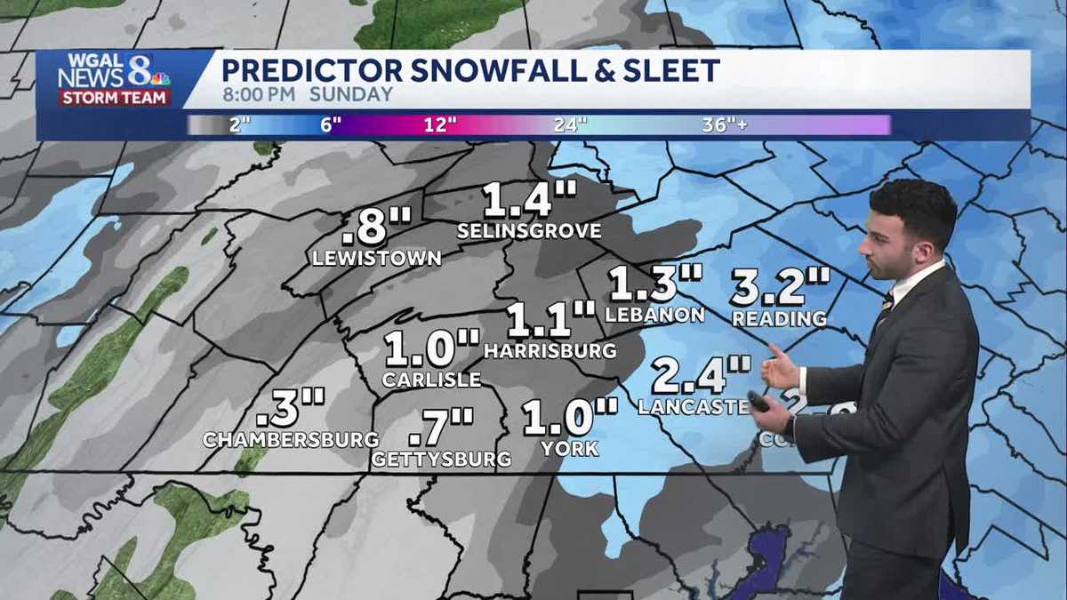 More snow expected tonight into Sunday across south-central Pennsylvania