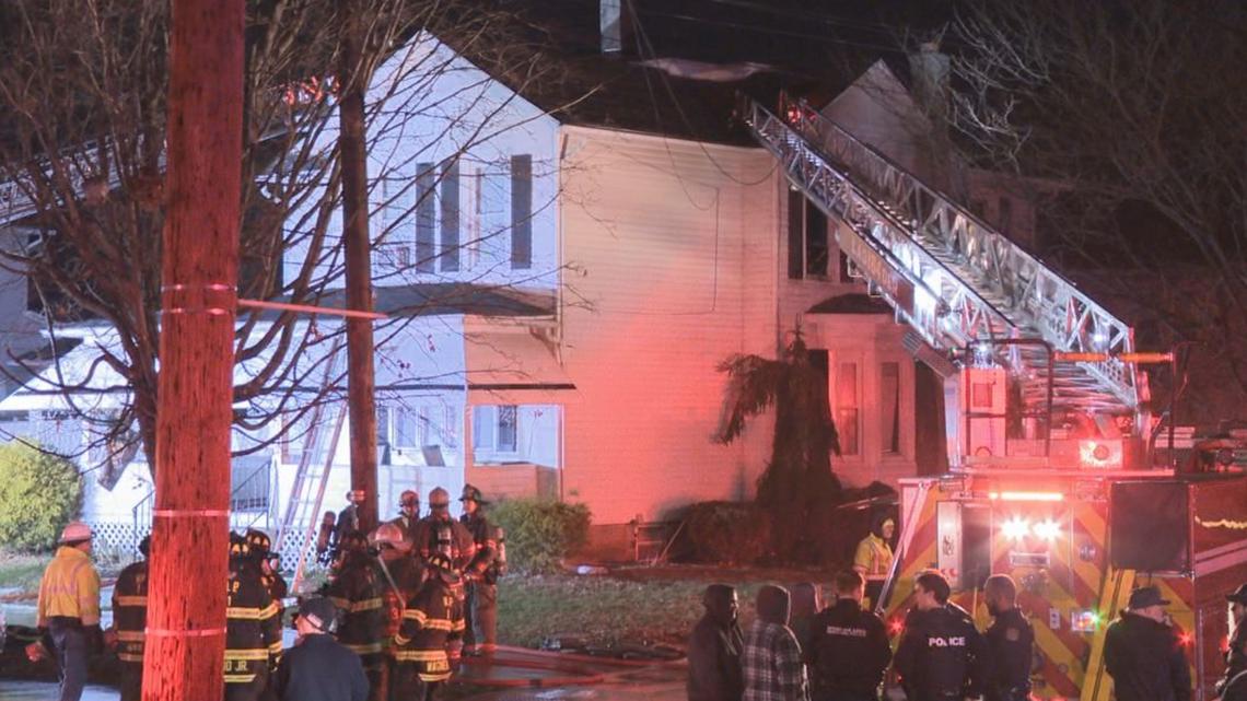 Firefighter injured after fall from ladder during West Pittston house fire