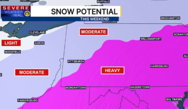 Potential for heavy snow of at least 6 inches in Pittsburgh region this weekend – WPXI