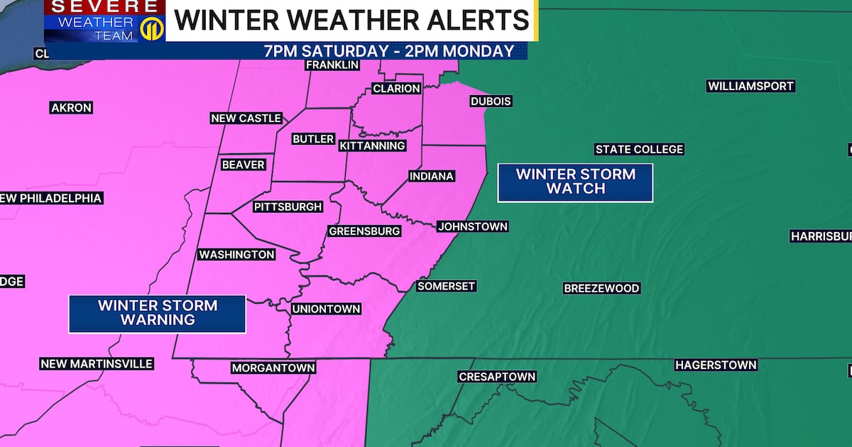 Biggest snowfall in years coming to Pittsburgh region; how much to expect – WPXI