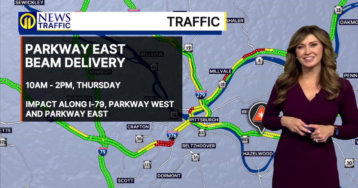 Beam deliveries scheduled for Parkway East on Wednesday, Thursday – WPXI