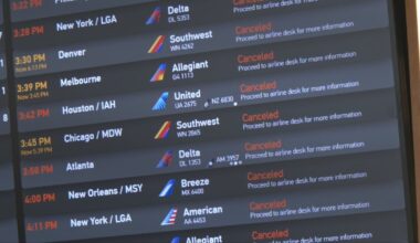 Over 200 flights canceled Sunday at Pittsburgh International Airport; more canceled Monday – WPXI