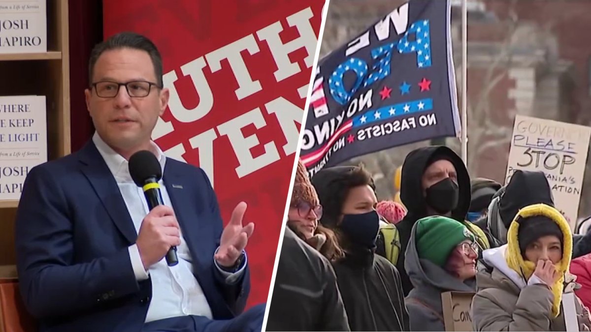 Gov. Josh Shapiro responds to anti-ICE protesters outside – NBC10 Philadelphia
