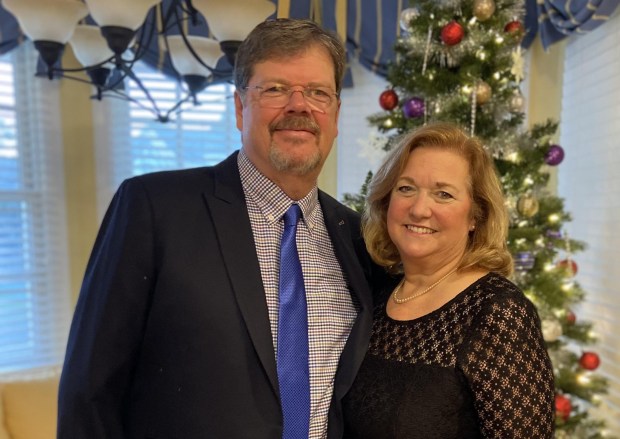 Longtime Exeter Township residents Jack and Karen Williams have been inducted into the Exeter School District Hall of Fame. Karen, a graduate of Exeter Senior High School, taught in the school district for 35 years. Her husband is executive director of the Berks Coalition to End Homelessness. The couple were instrumental in founding the Exeter Area Food Pantry. (Courtesy of Exeter Alumni Association.)