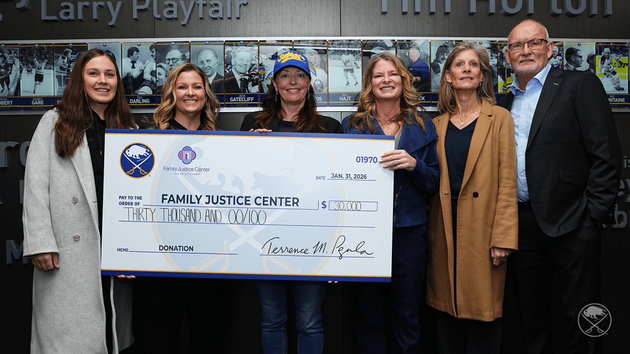 Sabres announce $30,000 donation to Family Justice Center of Erie County