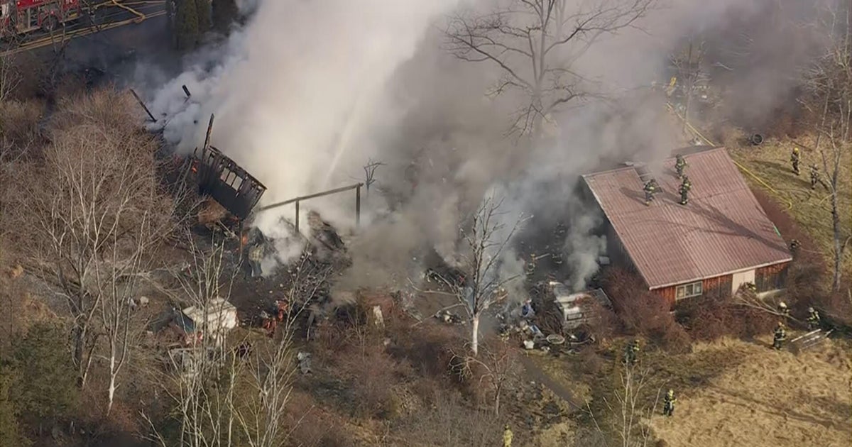 2-alarm fire destroys barn in Bucks County, Pennsylvania