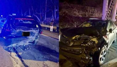 Three vehicles involved in crash along Parkway East