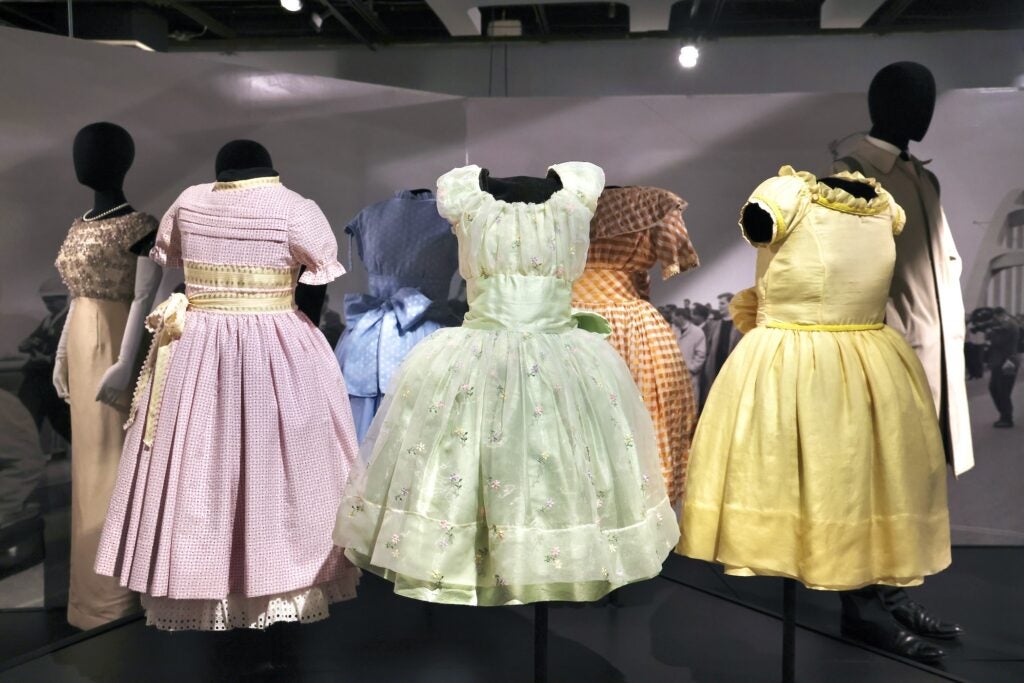 The dresses worn by actresses portraying the victims of the 1963 Birmingham Church bombing