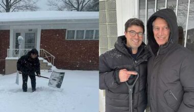 Corey O'Connor shovels sidewalks as part of Pittsburgh's Snow Angels Program