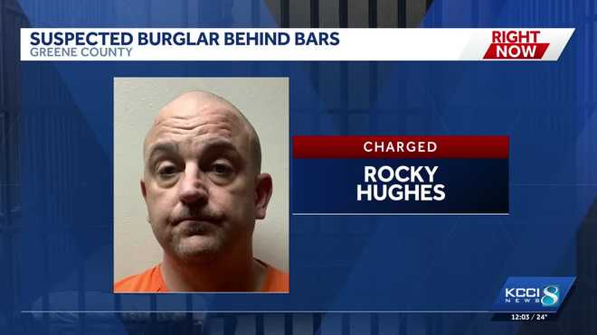 Rocky Hughes, 46, of Boone, has been ﻿charged with burglary, criminal mischief and theft in connection to the break-ins.