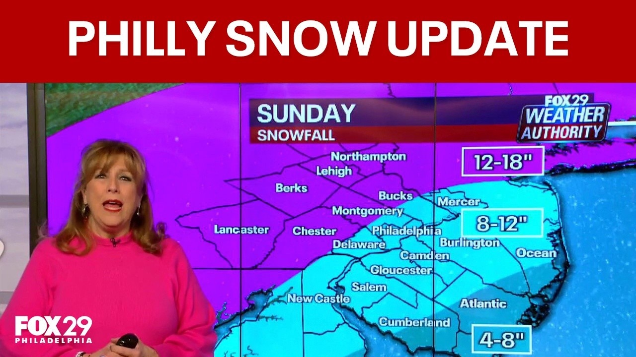 Winter storm update: Snow falling across the area Sunday morning
