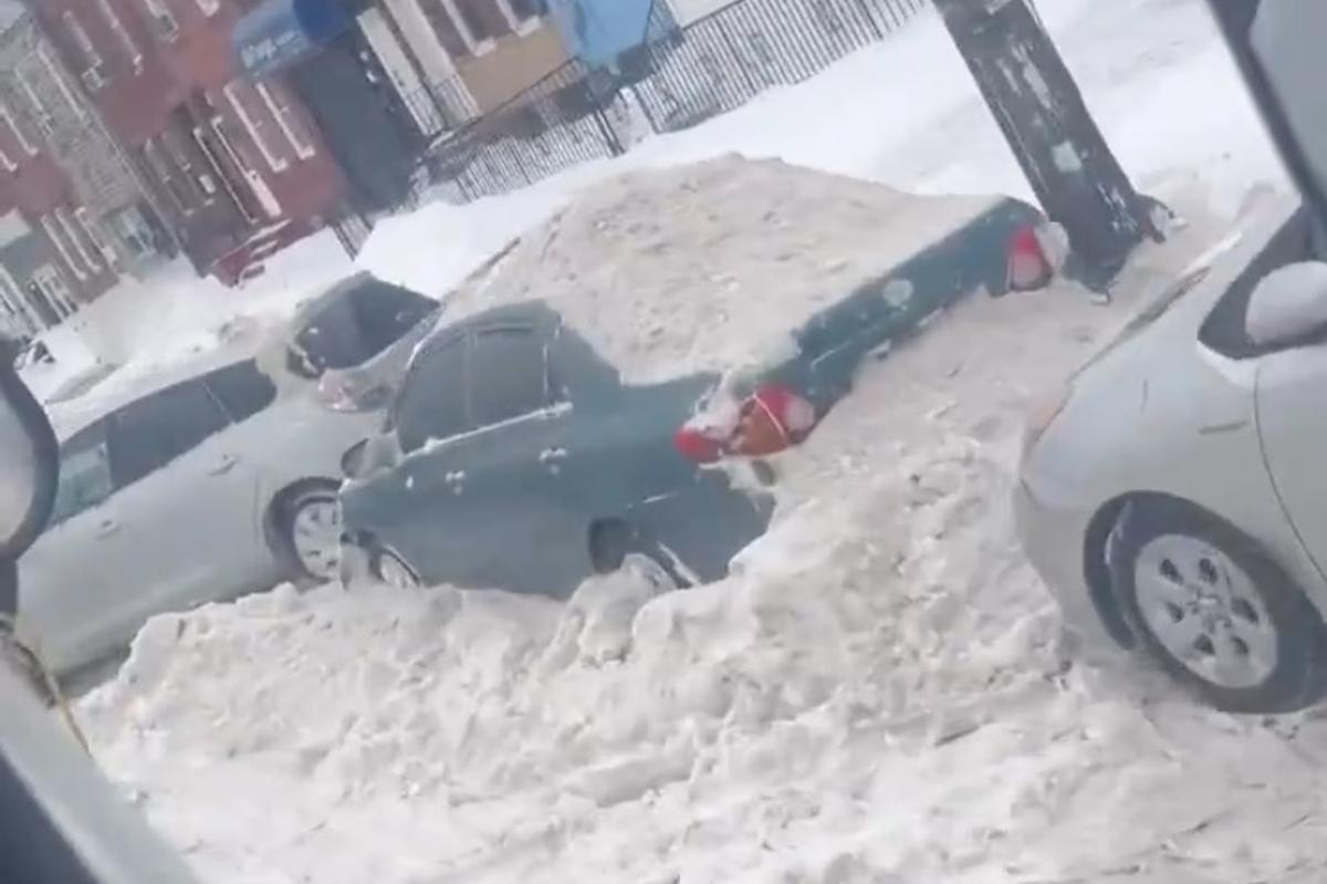 Philadelphia snowplow driver records himself intentionally dumping piles of snow on cars in video