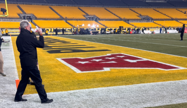 Priest sprinkles holy water on Steelers end zones before clincher