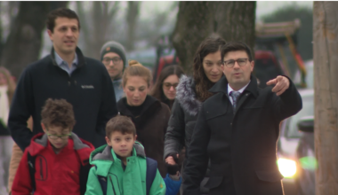 Pittsburgh Mayor Corey O'Connor walks kids to school on first day