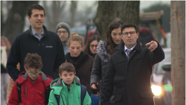 Pittsburgh Mayor Corey O'Connor walks kids to school on first day