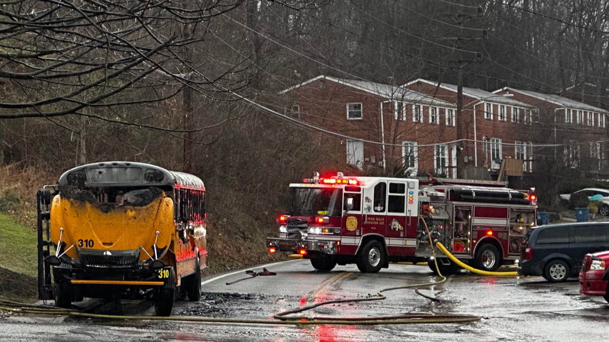 School bus catches fire in Penn Hills