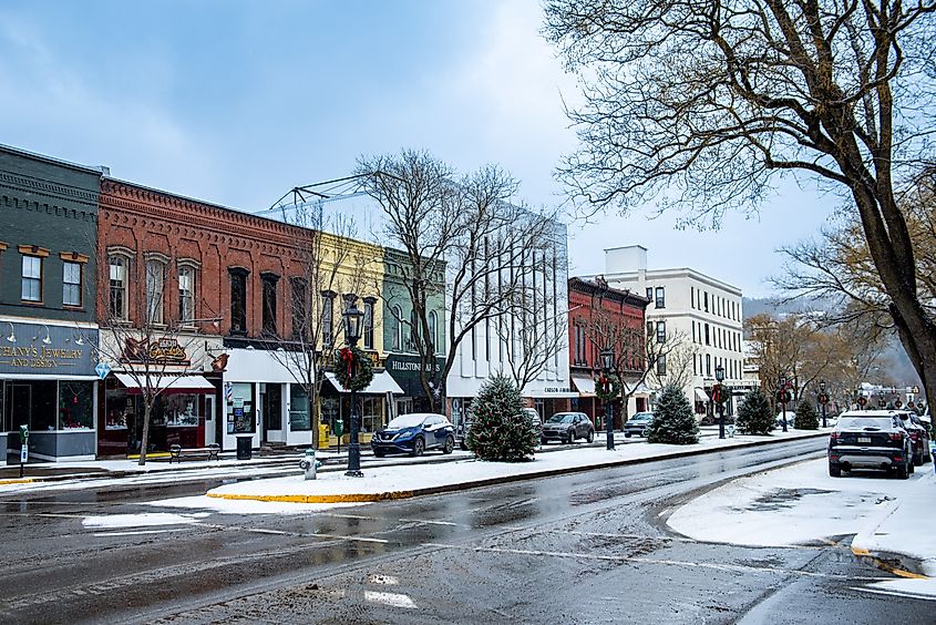 Downtown Wellsboro, Pennsylvania. 