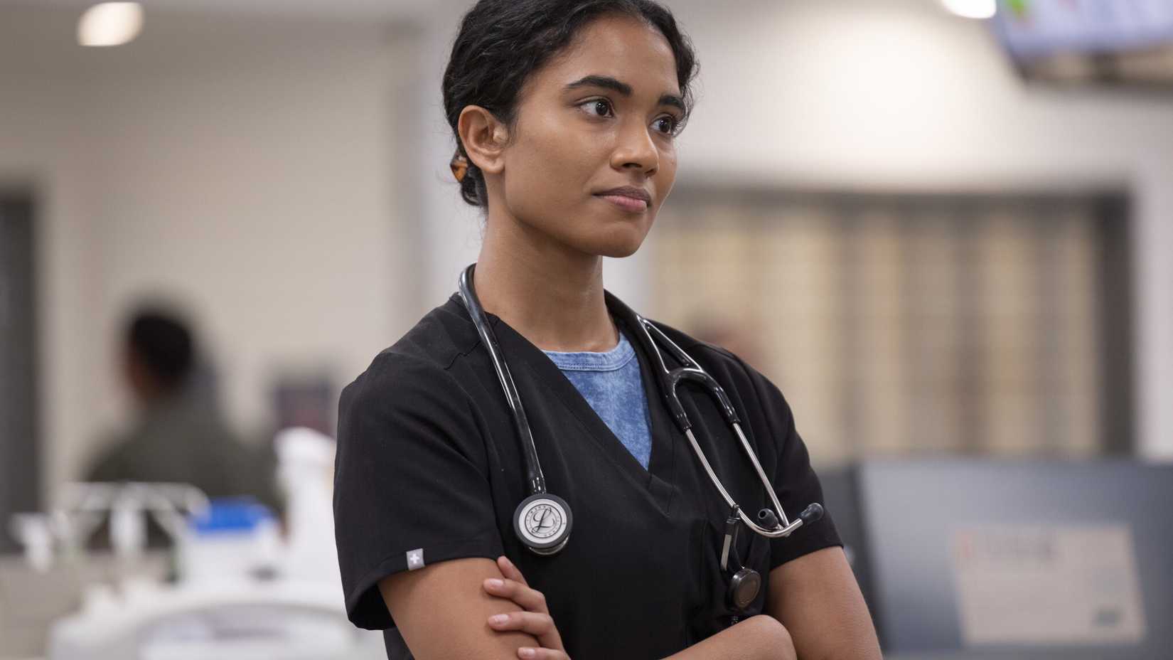 Supriya Ganesh as Dr. Samira Mohan, who treats a patient with sickle cell disease.