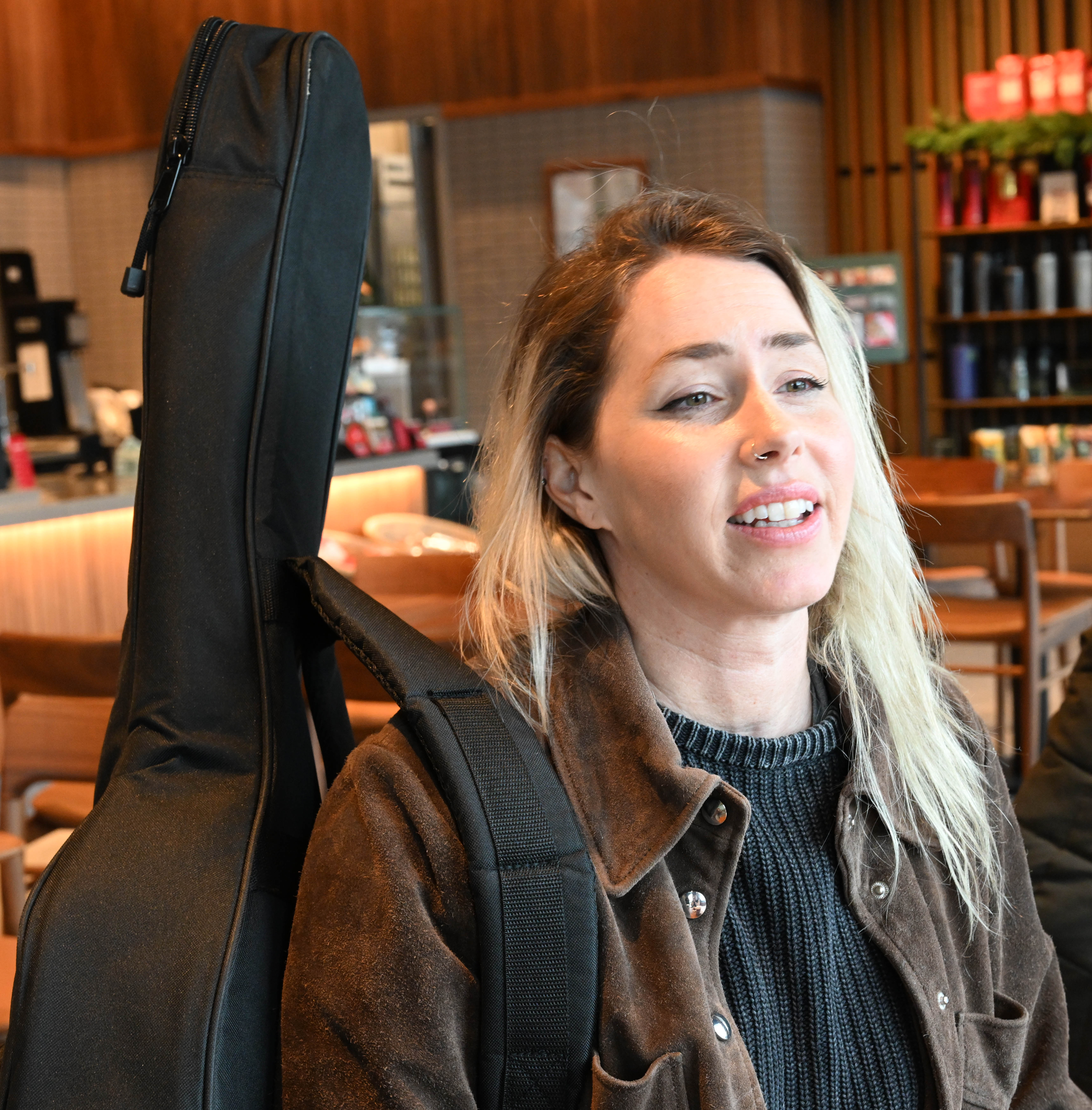 Arianna Powell speaks about her career as a guitarist Saturday,...