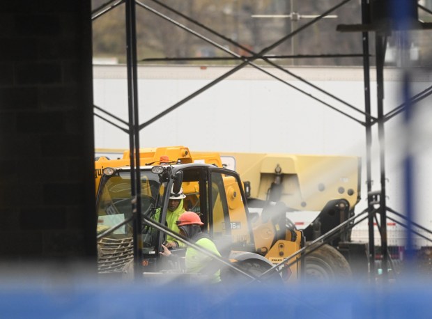 Construction continues Wednesday, Jan. 14, 2026, on the ArtsQuest Creative Factory in south Bethlehem. The 80,000-square-foot, five-story arts center that is replacing the Banana Factory is expected to open at the end of 2026 or beginning of 2027. (Amy Shortell/The Morning Call)
