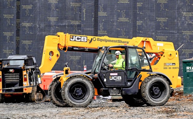 Construction continues Wednesday, Jan. 14, 2026, on the ArtsQuest Creative Factory in south Bethlehem. The 80,000-square-foot, five-story arts center that is replacing the Banana Factory is expected to open at the end of 2026 or beginning of 2027. (Amy Shortell/The Morning Call)