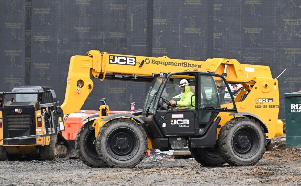 Construction continues Wednesday, Jan. 14, 2026, on the ArtsQuest Creative Factory in south Bethlehem. The 80,000-square-foot, five-story arts center that is replacing the Banana Factory is expected to open at the end of 2026 or beginning of 2027. (Amy Shortell/The Morning Call)