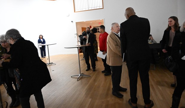 Leaders from Second Baptist Church, Central Moravian Church, Bethlehem Area Moravians, Moravian University School of Theology and Bethlehem Interfaith Group host a celebration Sunday, Jan. 18, 2026, to mark Martin Luther King Jr. Day at the university's Foy Hall in Bethlehem. (Amy Shortell/The Morning Call)