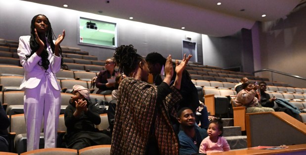 Leaders from Second Baptist Church, Central Moravian Church, Bethlehem Area Moravians, Moravian University School of Theology and Bethlehem Interfaith Group host a celebration Sunday, Jan. 18, 2026, to mark Martin Luther King Jr. Day at the university's Foy Hall in Bethlehem. (Amy Shortell/The Morning Call)