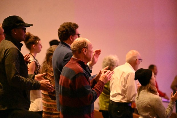 Leaders from Second Baptist Church, Central Moravian Church, Bethlehem Area Moravians, Moravian University School of Theology and Bethlehem Interfaith Group host a celebration Sunday, Jan. 18, 2026, to mark Martin Luther King Jr. Day at the university's Foy Hall in Bethlehem. (Amy Shortell/The Morning Call)
