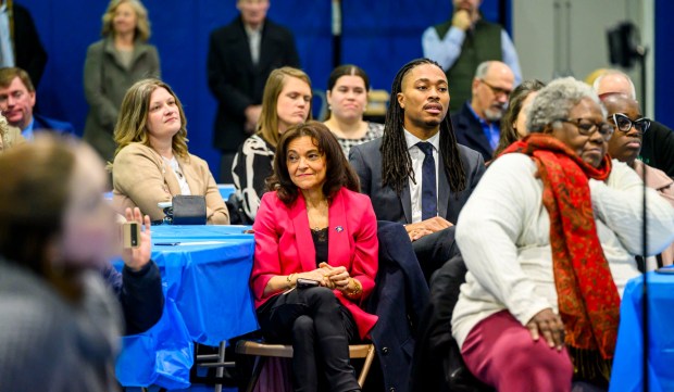 People attend the swearing-in ceremony for new Lehigh County Executive Josh Siegel on Monday, Jan. 5, 2026, at The Boys and Girls Club of Allentown Cumberland Gardens Clubhouse. (April Gamiz / The Morning Call)