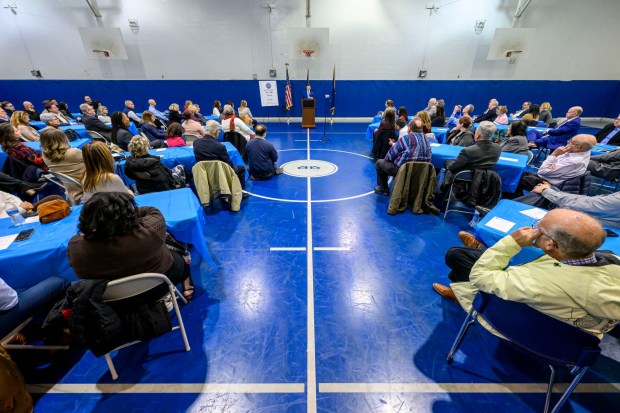 Josh Siegel speaks Monday, Jan. 5, 2026, during his swearing-in ceremony for Lehigh County executive at The Boys and Girls Club of Allentown Cumberland Gardens Clubhouse. (April Gamiz / The Morning Call)