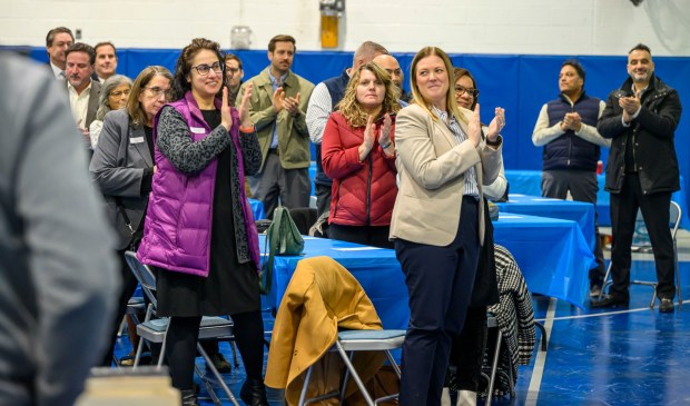 People attend the swearing-in ceremony for new Lehigh County Executive Josh Siegel on Monday, Jan. 5, 2026, at The Boys and Girls Club of Allentown Cumberland Gardens Clubhouse. (April Gamiz / The Morning Call)
