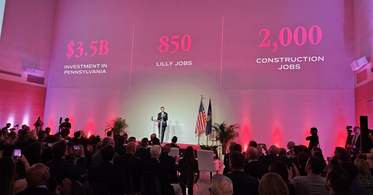 Pharma giant Lilly commits to $3.5 billion project in Upper Macungie Township