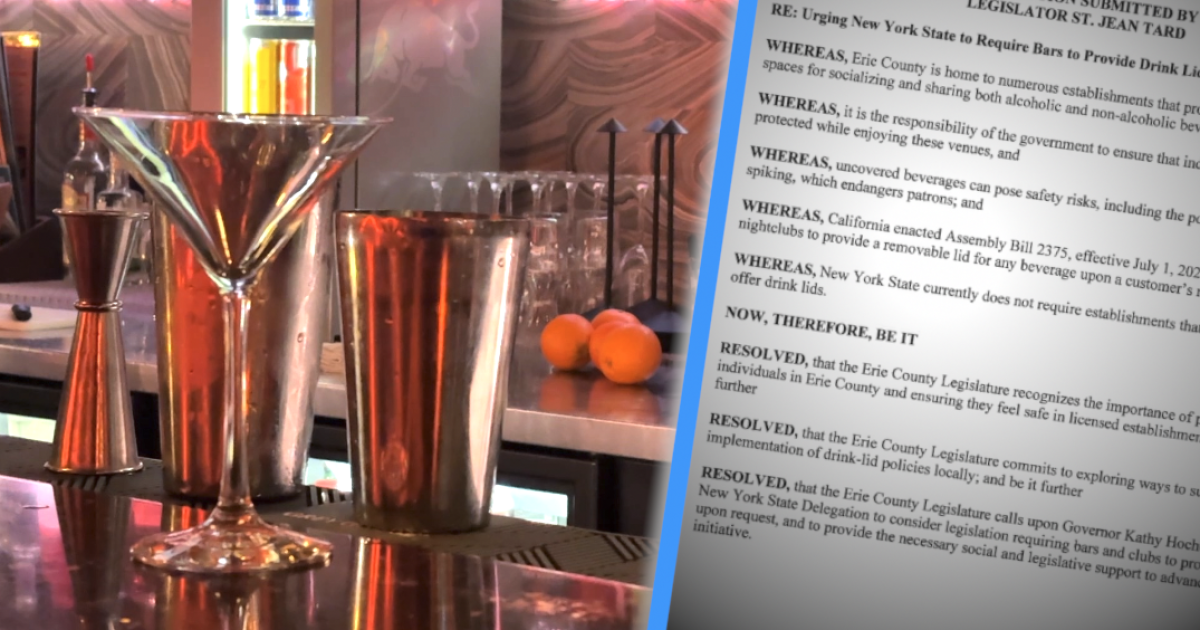 Erie County legislator pushes for drink lid law to prevent spiking