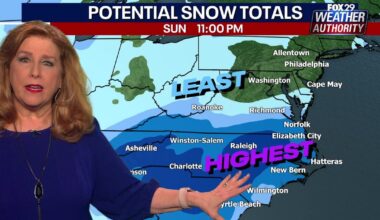 Philadelphia weather: Winter storm will hug coast, brutal wind chills remain