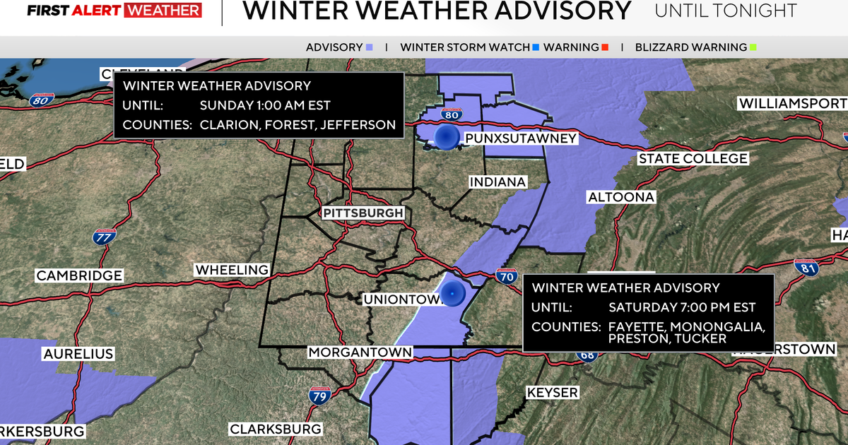 Saturday starts with snow, but tapers off in Pittsburgh as temperatures fall through the day