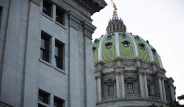 The dome of the Pennsylvania Capitol in Harrisburg.
