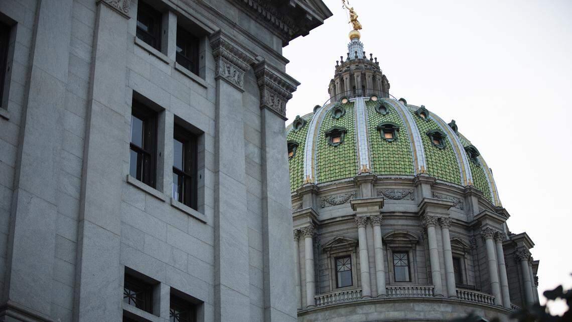 The dome of the Pennsylvania Capitol in Harrisburg.
