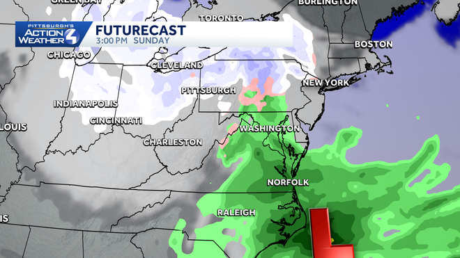 will a late weekend winter storm impact western pennsylvania?