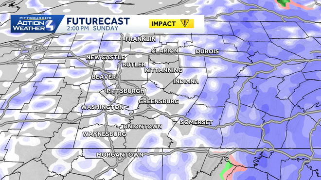 Impact Day: Light snow for Pittsburgh, winter weather alerts east impact day: light snow for pittsburgh, winter weather alerts east