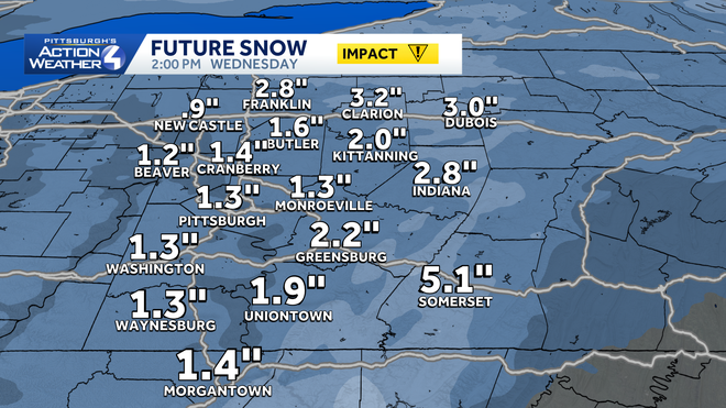 western pa: the chill lingers, more light snow tonight