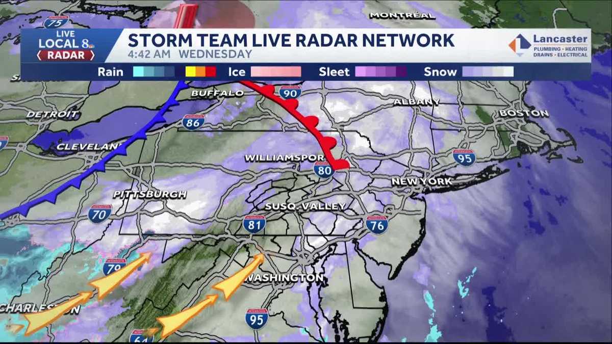 Scattered snow showers possible in south-central Pa.