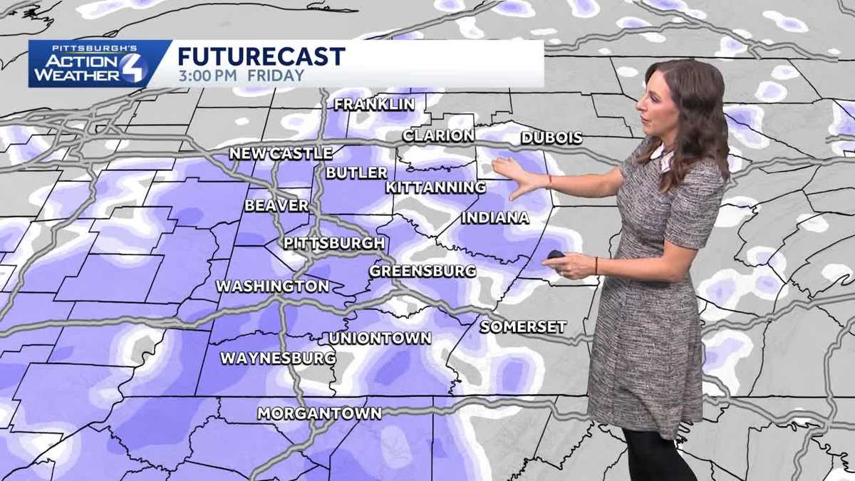 Colder again, more light snow on Friday