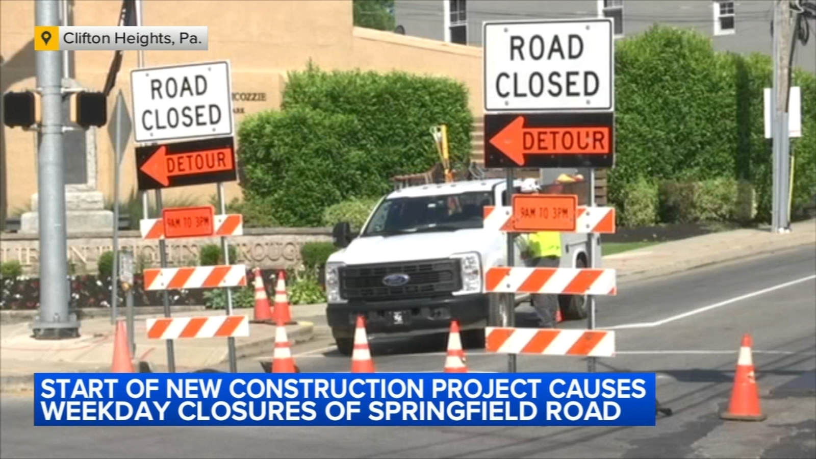 Start of new construction causes weekday closures of Springfield Road in Clifton Heights